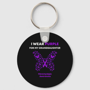 Porte-clés Sensibilisation - Je Porte Du Violet Pour Ma Petit