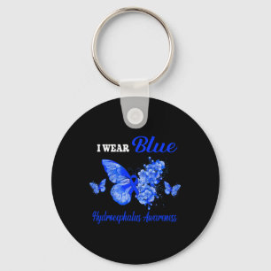 Porte-clés Sensibilisation Je porte le papillon bleu