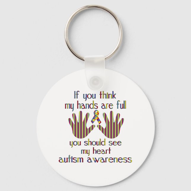 Porte-clés sensibilisation sur l'autisme (Recto)