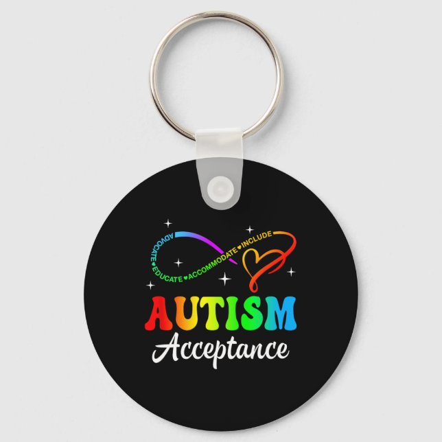 Porte-clés Sensibilisation sur l'autisme Acceptation Symbole  (Recto)