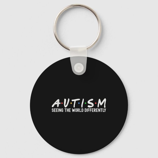 Porte-clés Sensibilisation sur l'autisme Autisme Squad Soutie (Recto)