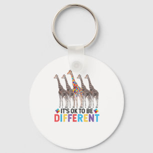Porte-clés Sensibilisation sur l'autisme Cute Giraffe Animal