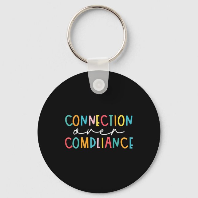 Porte-clés Sensibilisation sur l'autisme de connexion de l'in (Recto)