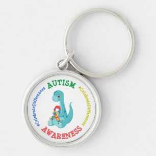 Porte-clés Sensibilisation sur l'autisme Dinosaures