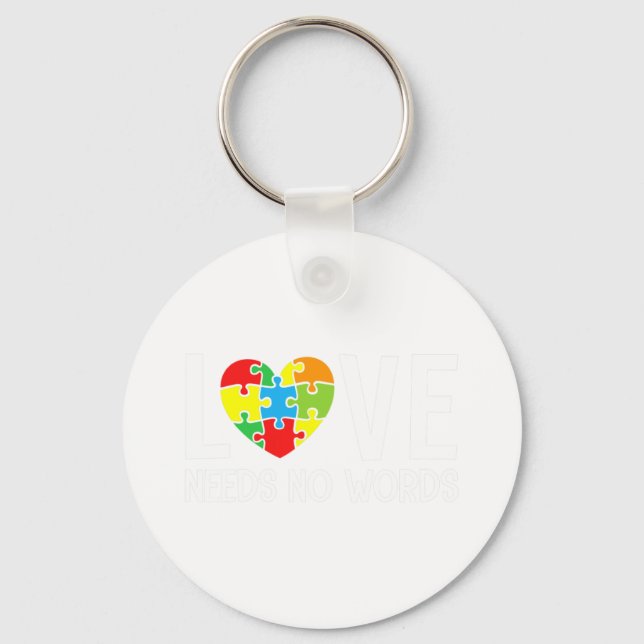 Porte-clés Sensibilisation sur l'autisme Enseignant Amour Bes (Recto)