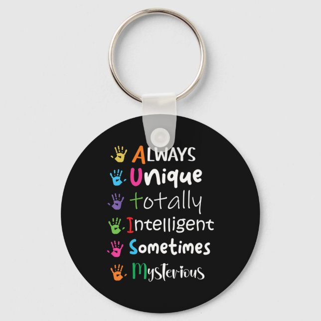 Porte-clés Sensibilisation sur l'autisme Kindness toujours un (Recto)