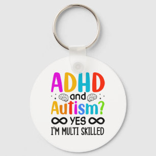 Porte-clés Sensibilisation sur l'autisme Neurodivergent Audhd