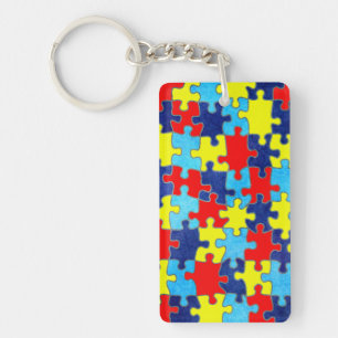 Porte-clés Sensibilisation sur l'autisme-Puzzle par Shirley T