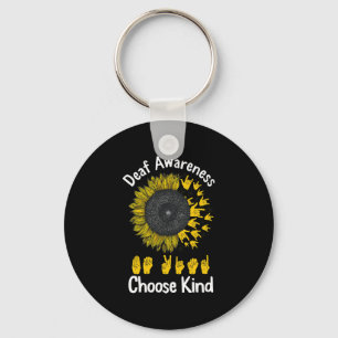 Porte-clés Sensibilisation Tournesol Choisir Type Jaune Ribbo