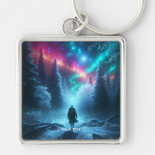 Porte-clés Sentier d'hiver mignon Imaginaire neige