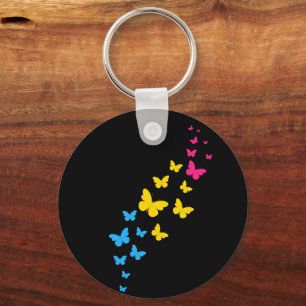 Porte-clés Sentier papillon de la fierté pansexuelle