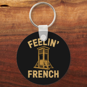 Porte-clés Sentiment guillotine vintage française