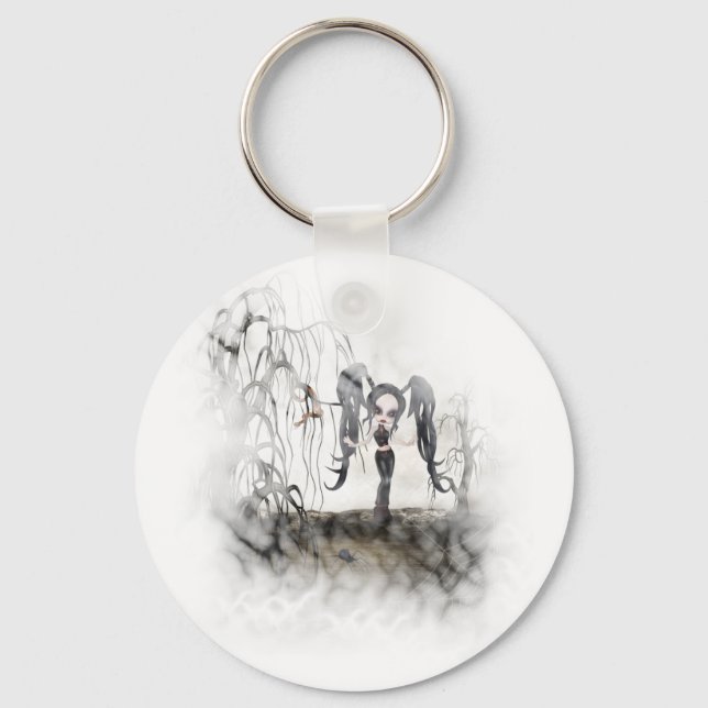 Porte-clés Sepia Goth Girl Vignette (Recto)