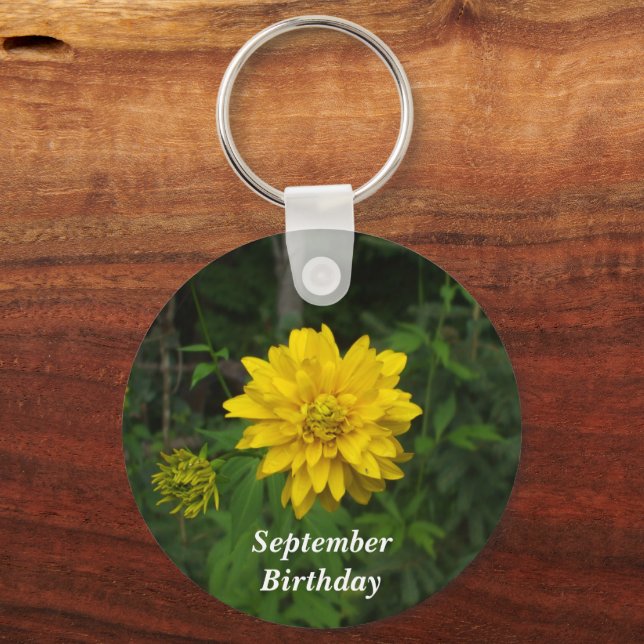 Porte-clés Septembre Anniversaire Pretty Marigold (Recto)