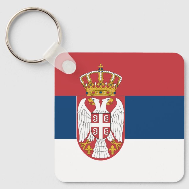 Porte-clés Serbia Flag (Recto)