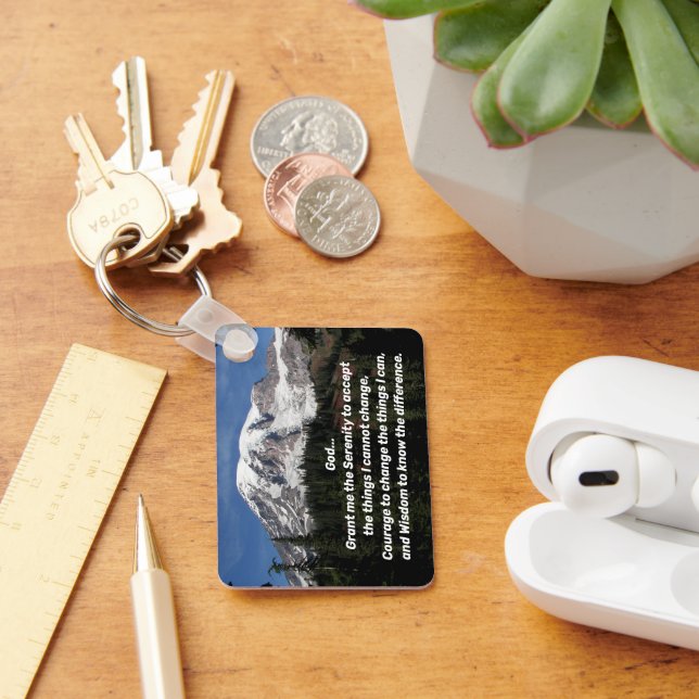 Porte-clés Sérénité Prière Mont Rainier Paysage (Bureau)