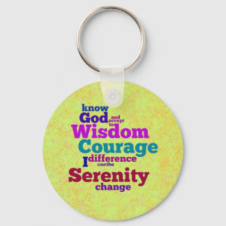 Porte-clés Serenity Prayer mot porte - clé