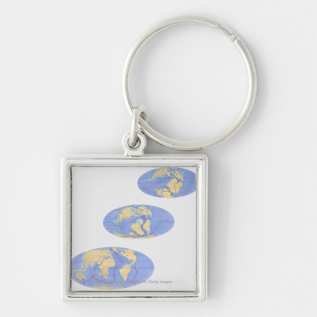 Porte-clés Série d'illustrations de la terre (Devant)