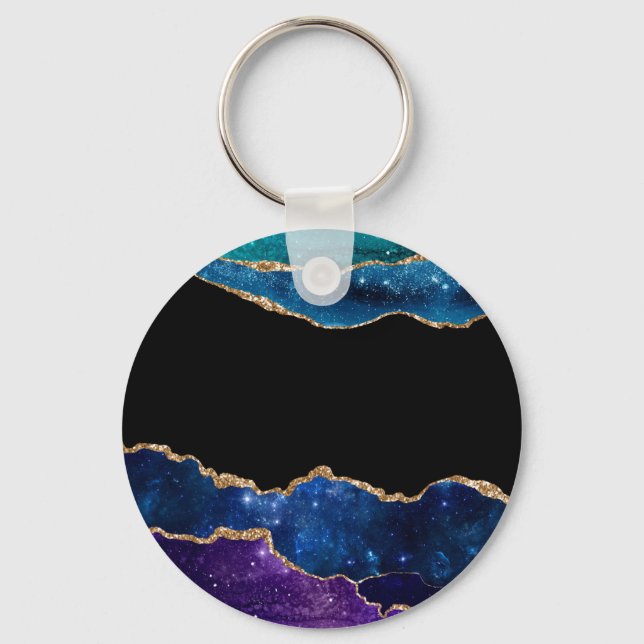 Porte-clés Série Galaxy Agate Design 10 (Recto)