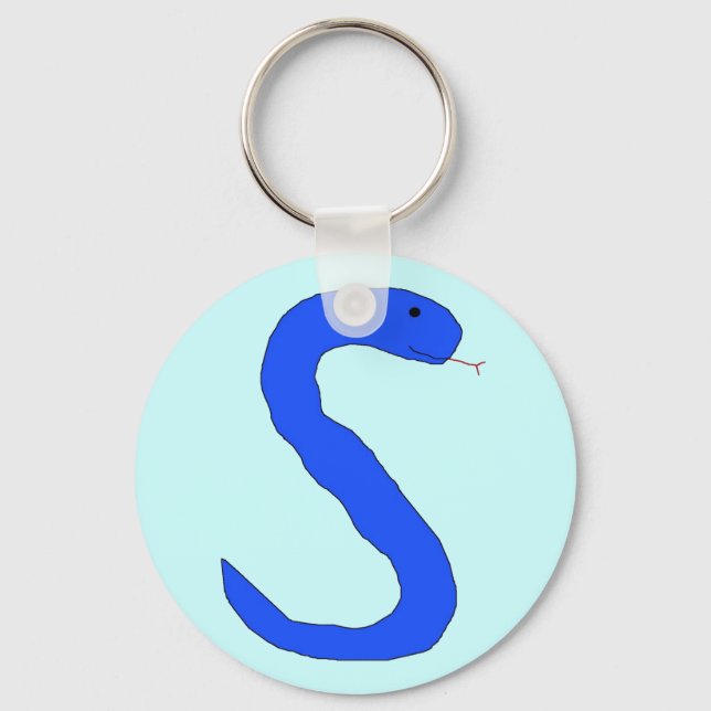 Porte-clés Serpent Bleu S (Recto)