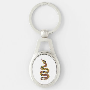 Porte-clés Serpent Brown et Silhouette Or
