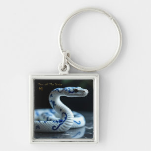 Porte-clés Serpent chinois du Nouvel An 2025 Porcelain MSqK
