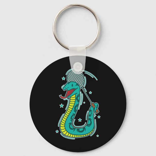 Porte-clés Serpent joue Badminton (Recto)