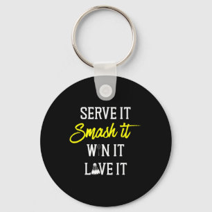 Porte-clés Servez-Le Smash It Win It Love It Badminton Player
