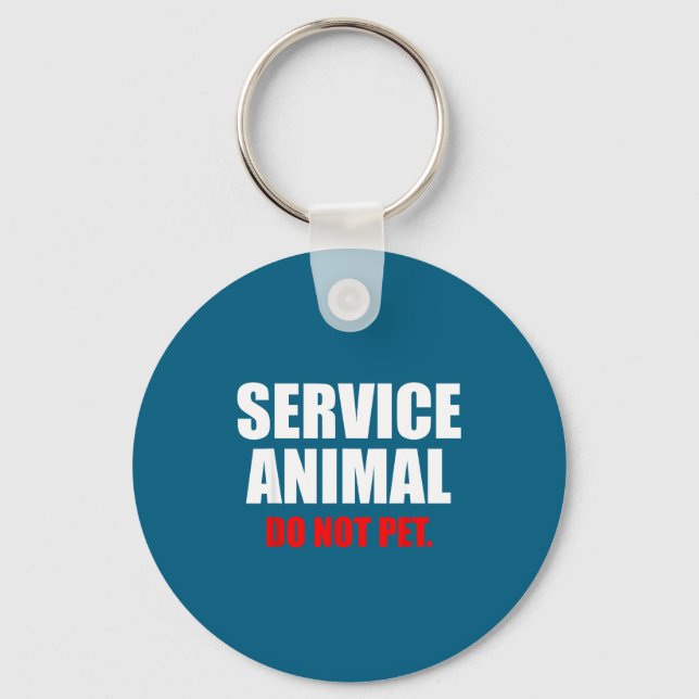 Porte-clés Service Animal Do Not Pet Funny Animal Lover  (Recto)
