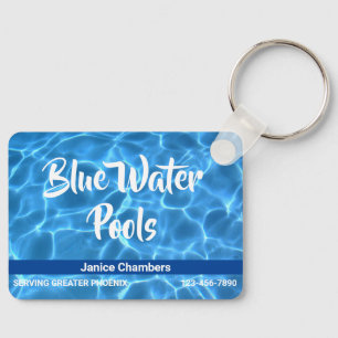Porte-clés Service de nettoyage de piscine Aqua Blue
