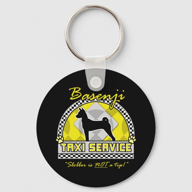 Porte-clés Service de Taxi Basenji (Recto)