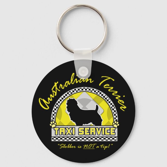 Porte-clés Service de taxi Terrier australien (Recto)