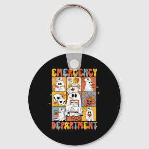 Porte-clés Service d'urgence Halloween Cute Citrouille Ghost
