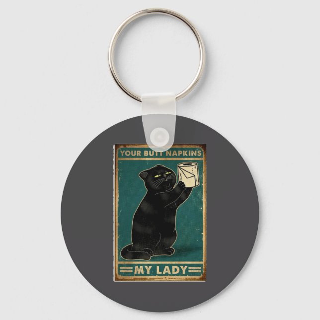 Porte-clés Serviettes épiques chat cul dame (Recto)