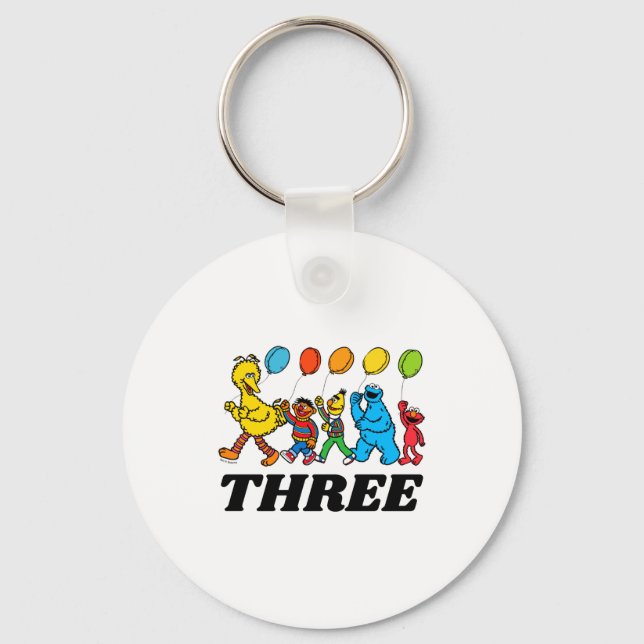 Porte-clés Sesame Street Pals 3rd Birthday Balloons Toddler  (Recto)