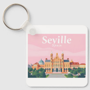 Porte-clés Séville Espagne Plaza de Espana Pastel Travel