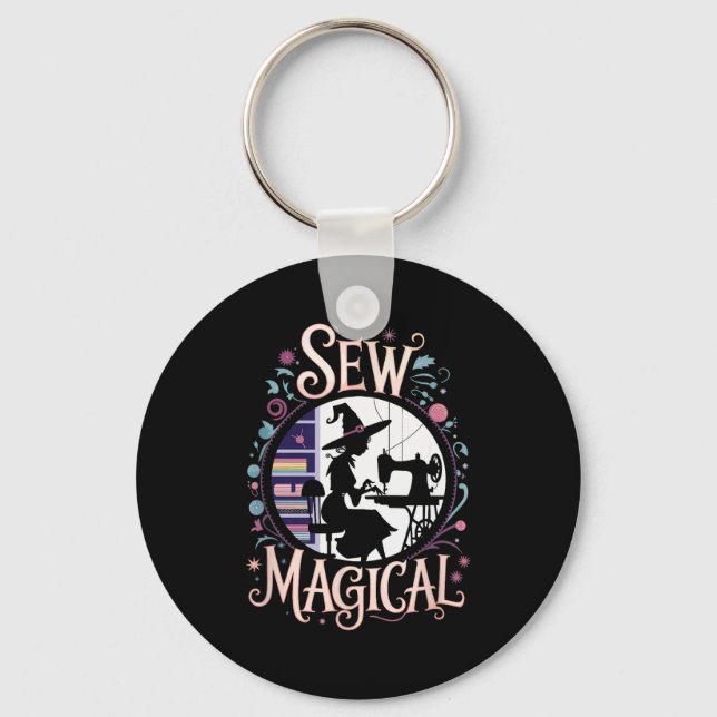 Porte-clés Sew Magical Funny Halloween Sewing  (Recto)
