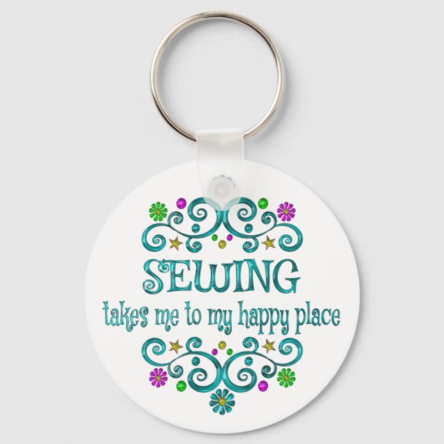 Porte-clés Sewing Happy Place (Recto)