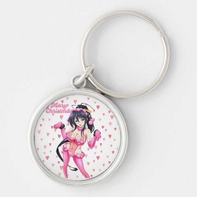 Porte-clés Sexy Santa Marry CristmasPink Heart Anime-Keychain (Devant)