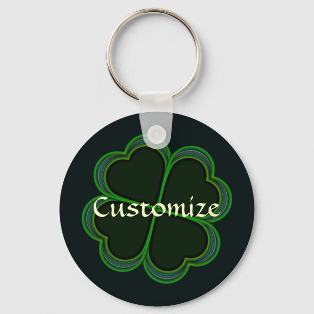 Porte-clés Shamrock Bleu Personalized (Recto)