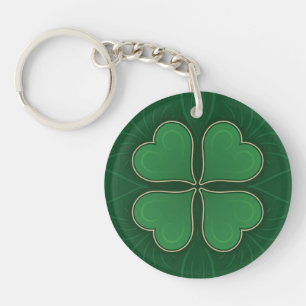 Porte-clés Shamrock chanceux