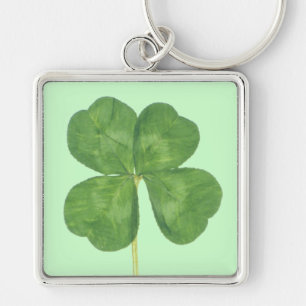 Porte-clés Shamrock chanceux de trèfle de Quatre-Feuille