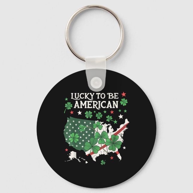 Porte-clés Shamrock Clover Usa St. Patrick’s Day (Recto)