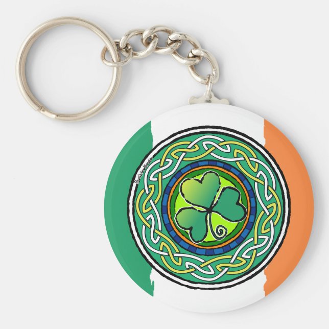 Porte-clés Shamrock irlandais (Devant)