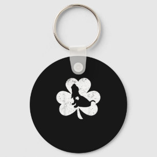 Porte-clés Shamrock irlandais Basset Hound Dog St. Patrick's