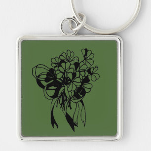 Porte-clés Shamrock irlandais Bouquet St. Patrick's Day Porte