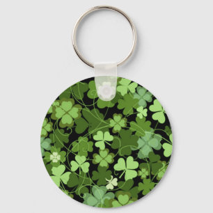 Porte-clés Shamrock irlandais vert