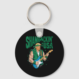 Porte-clés Shamrockin Aux Etats-Unis, Drôle St patrick Trump