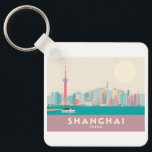 Porte-clés Shanghai Chine Le Bund Pastel Travel<br><div class="desc">Ce design de Shanghai, Chine de Memories in Pastel saisit l'effervescence de l'horizon et le riche patrimoine culturel de l'une des villes les plus dynamiques de Chine avec des couleurs pastel douces esthétiques. Avec The Bund, Oriental Pearl Tower, cette oeuvre d'art est parfaite pour les amateurs de voyage, les passionnés...</div>