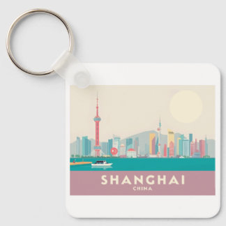 Porte-clés Shanghai Chine Le Bund Pastel Travel